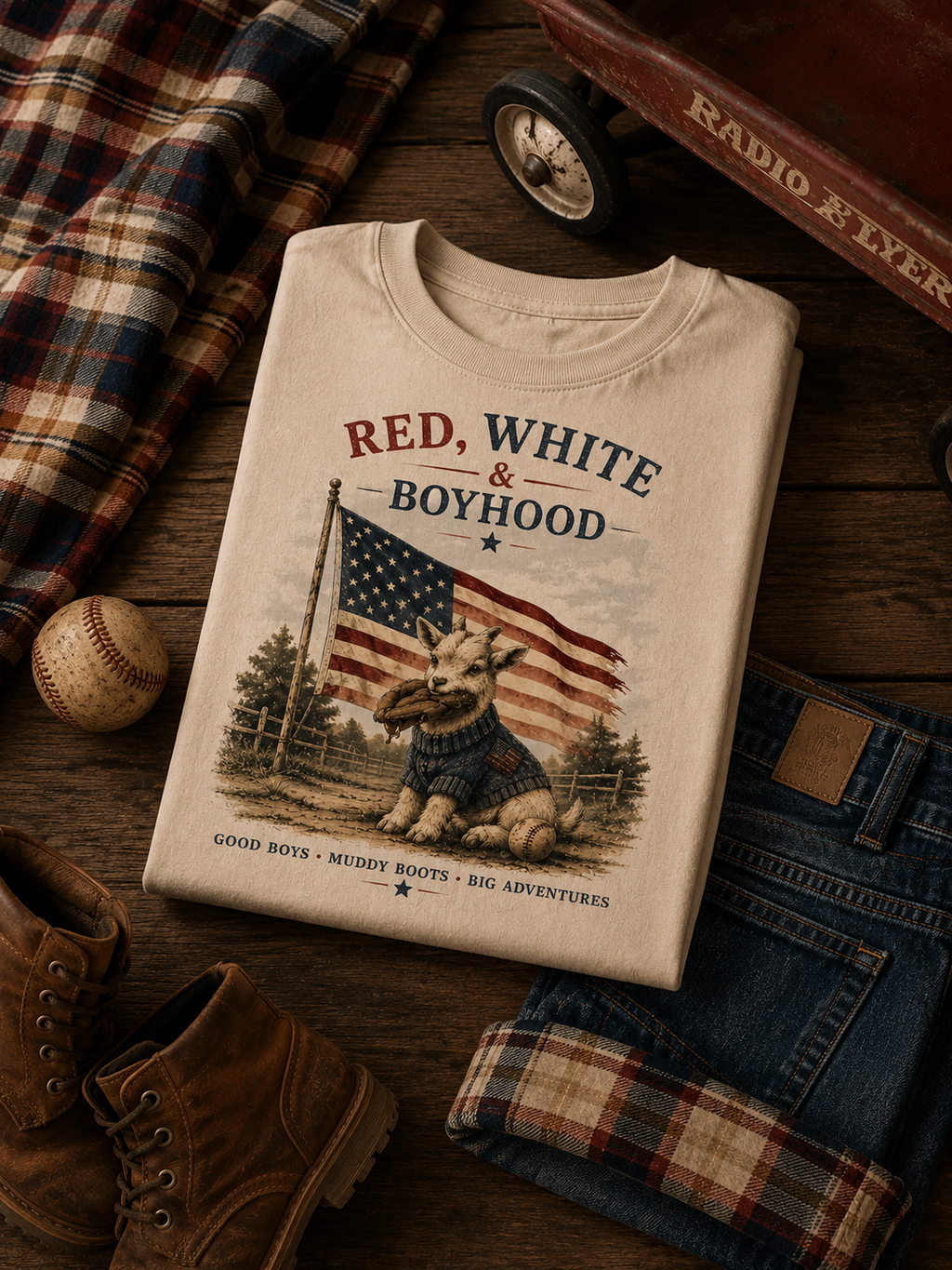 Red, White & Boyhood Tee