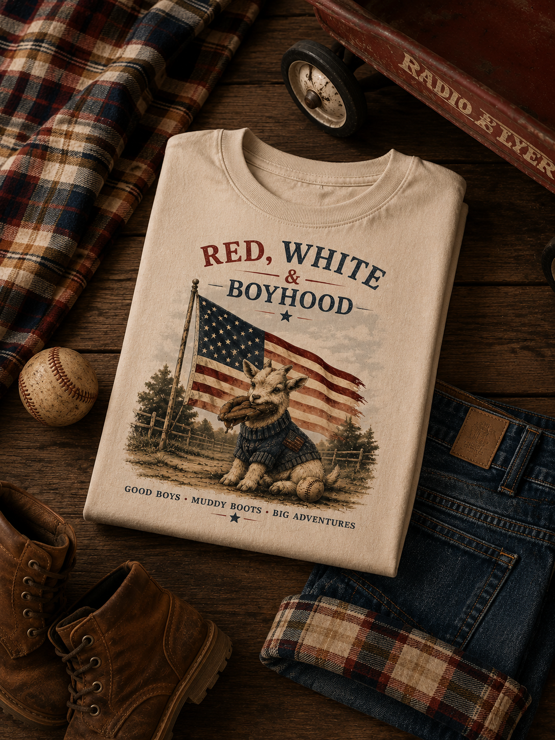 Red, White & Boyhood Tee